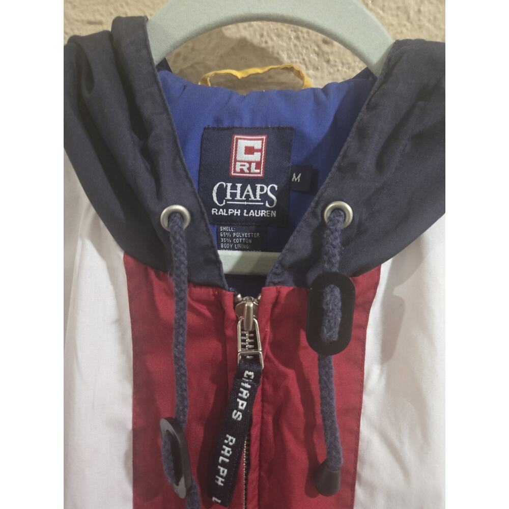 Vintage 1990s Chaps Ralph Lauren Windbreaker Men’s Multicolor Polyester Jacket M - Picture 3 of 10